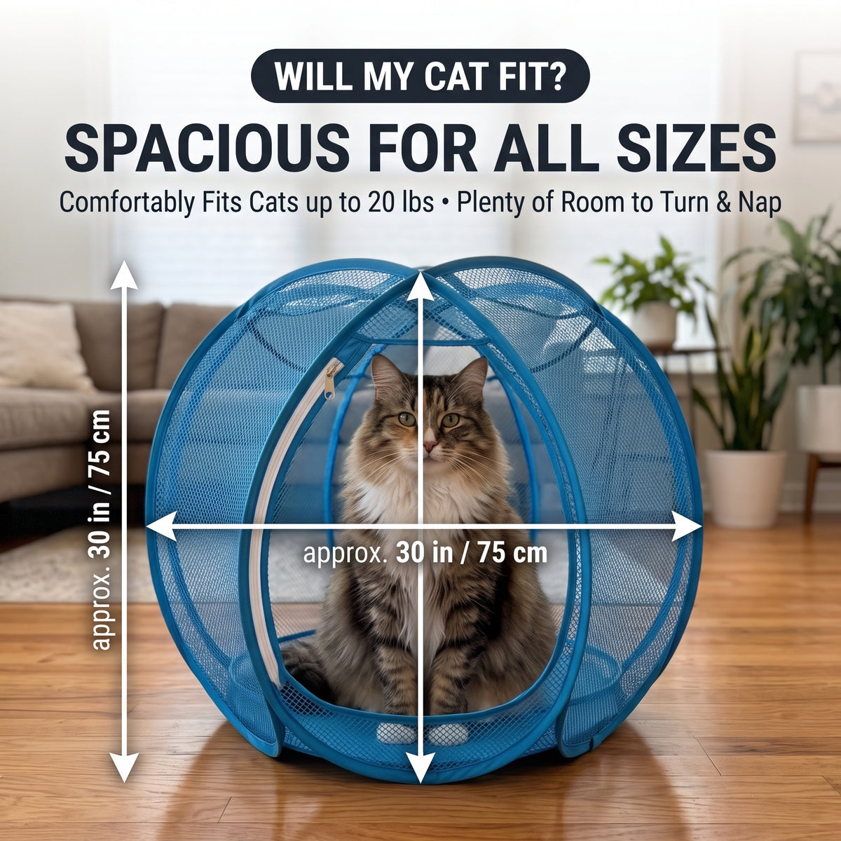 Portable Pop-Up Mesh Cat Enclosure – 360° Breathable Outdoor Playpen & Balcony Sunbathing Tent 🐾☀️