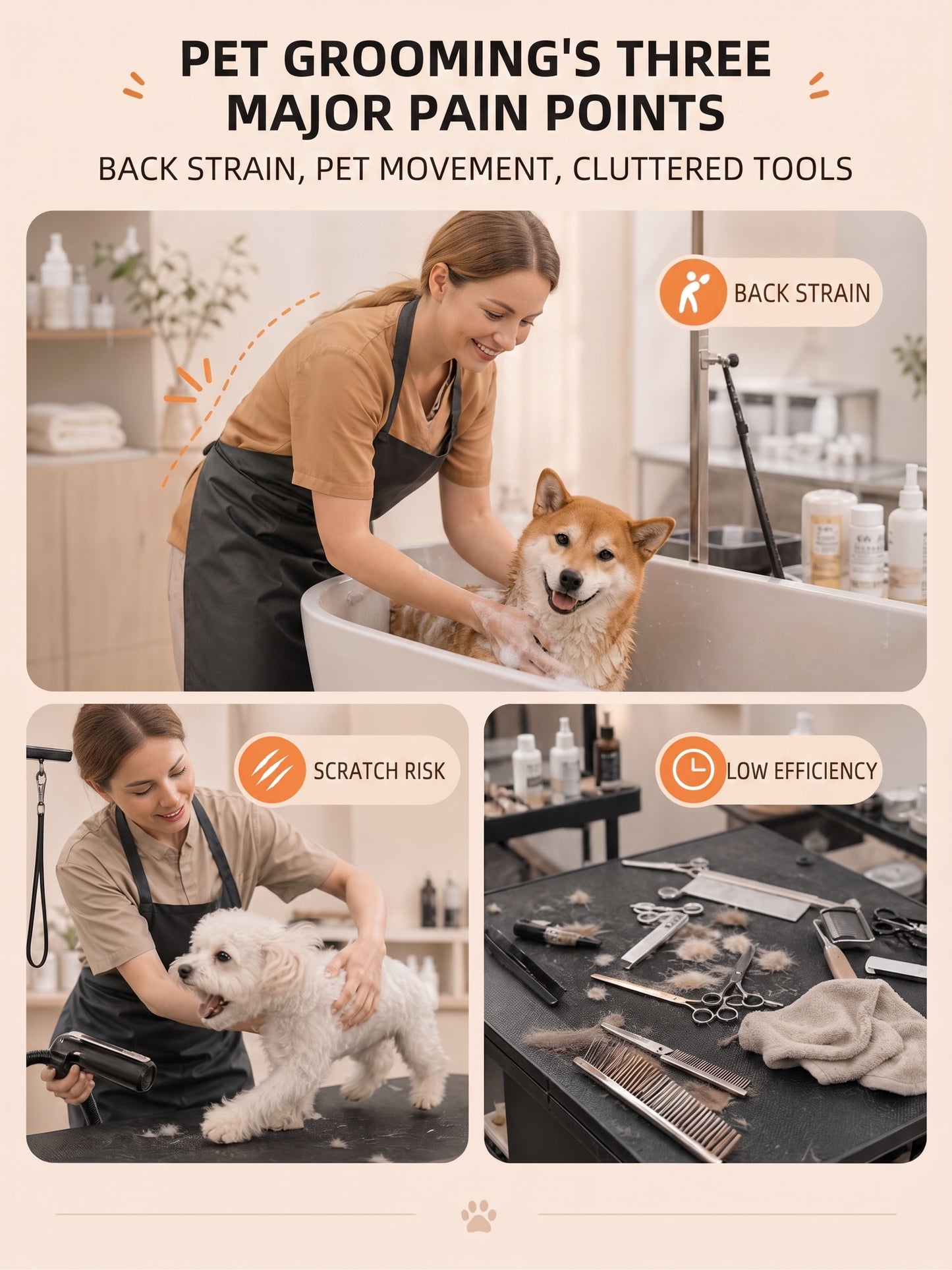 Foldable Pet Grooming Hammock Stand