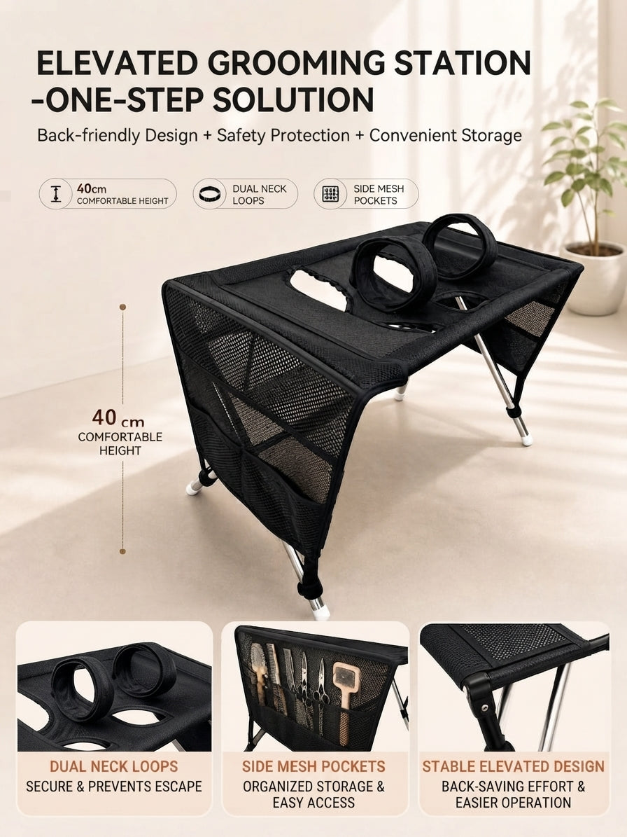 Foldable Pet Grooming Hammock Stand