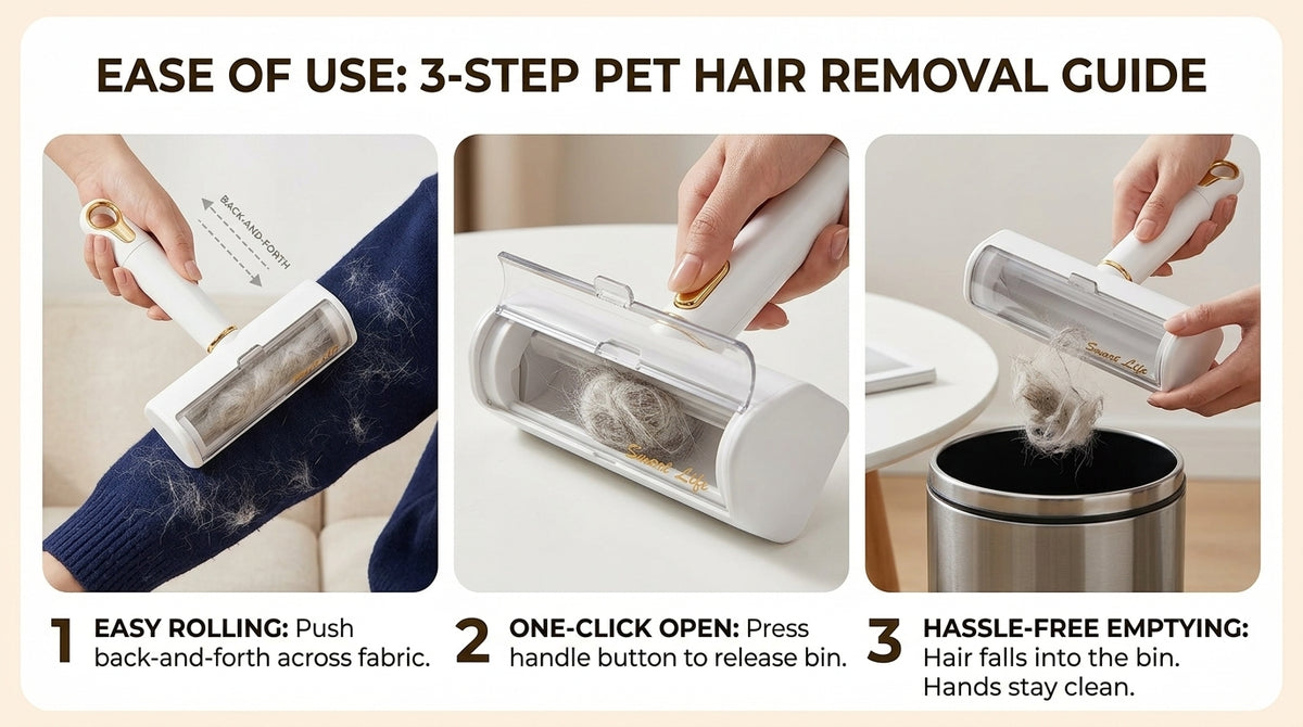 Pet Hair Remover & Reusable Lint Roller