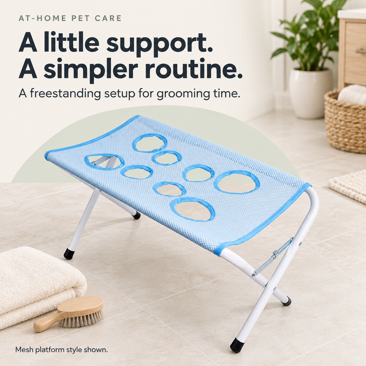 Foldable Pet Grooming Hammock Stand