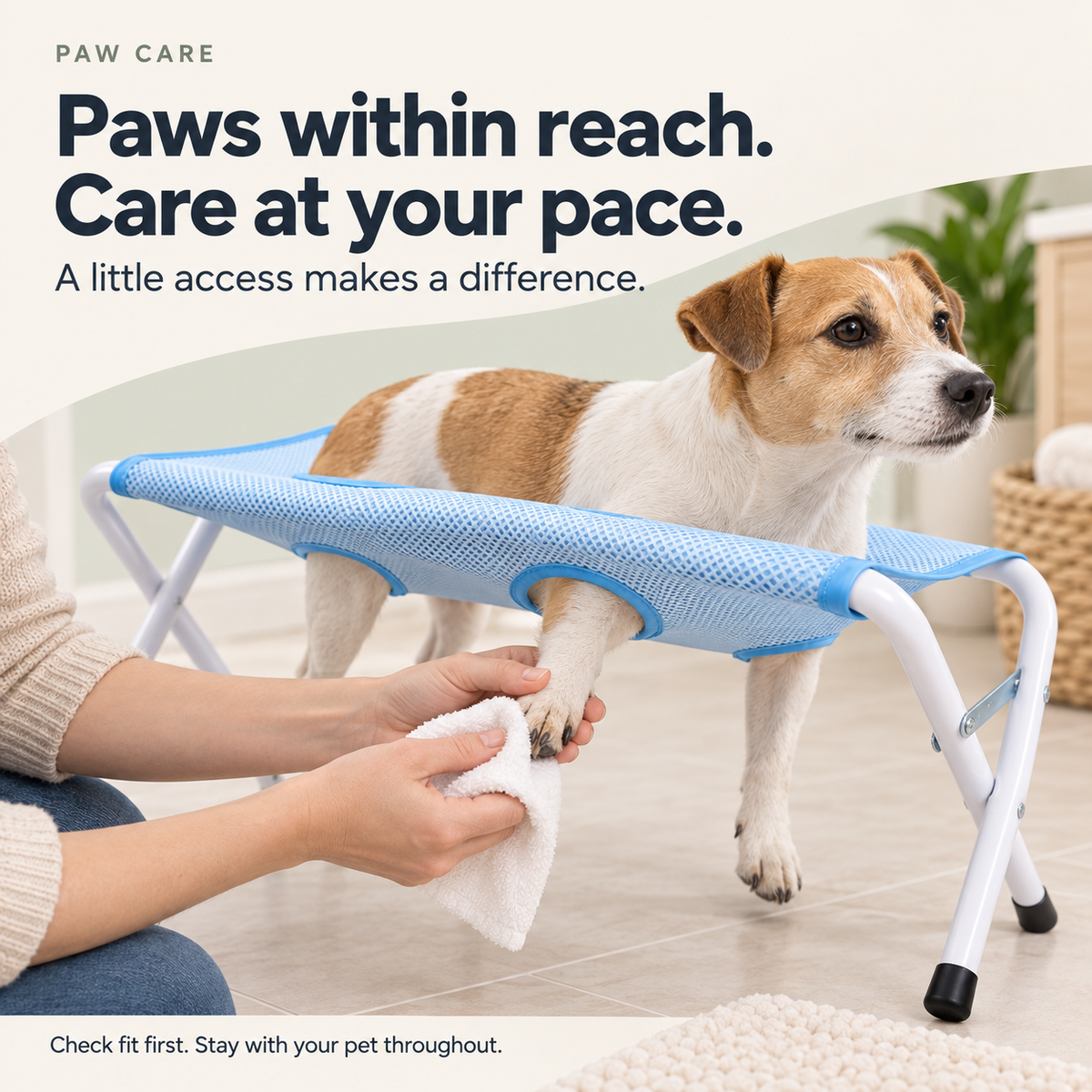Foldable Pet Grooming Hammock Stand
